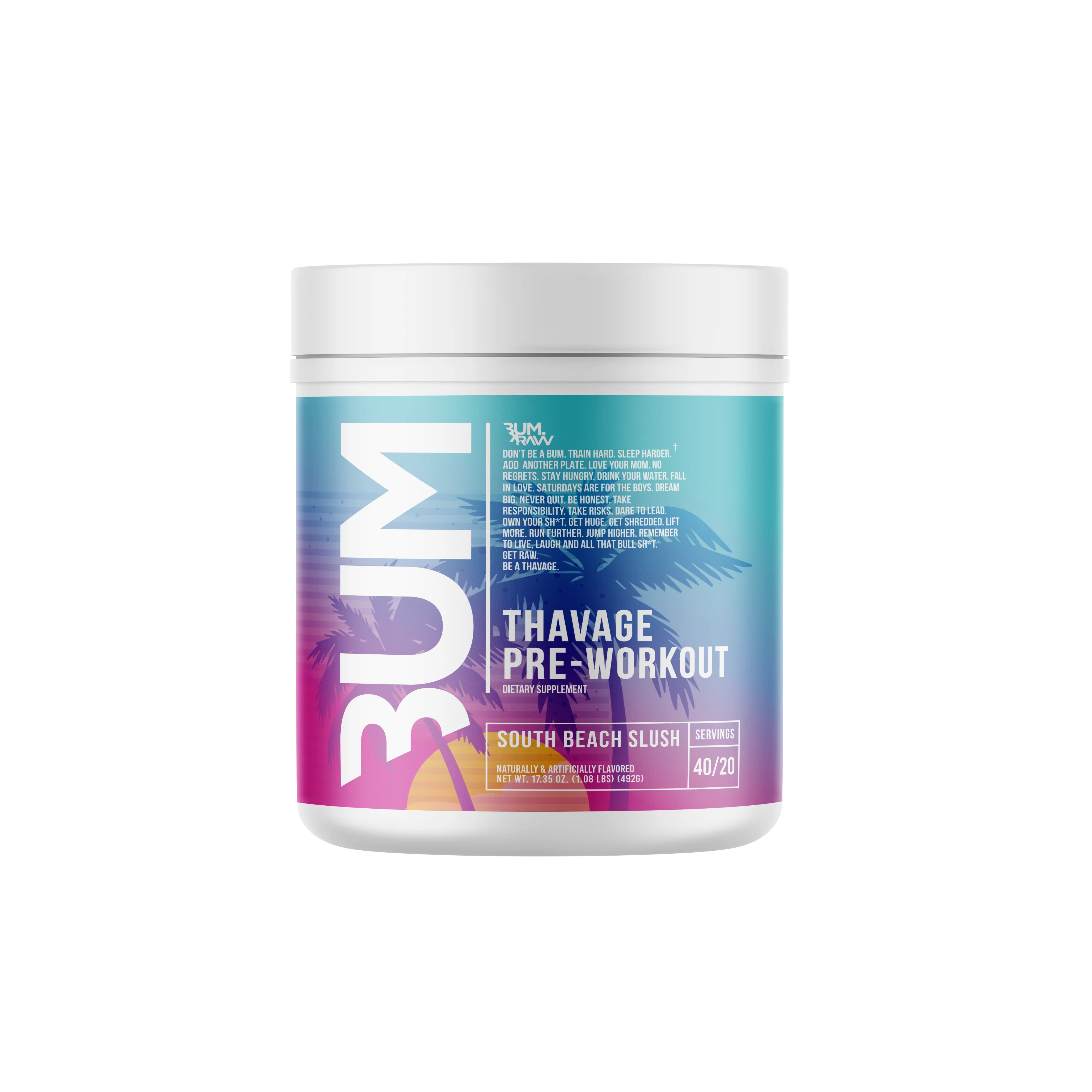 CBUM thavage southbeach slushie PREWORKOUT UK Well-thy