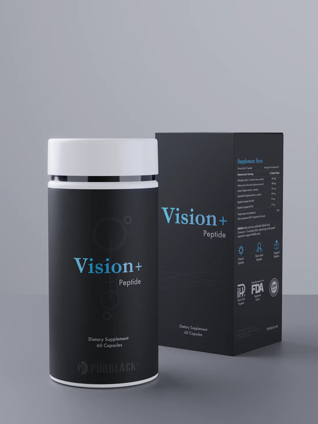 Pürblack VISION+ Peptide Capsules