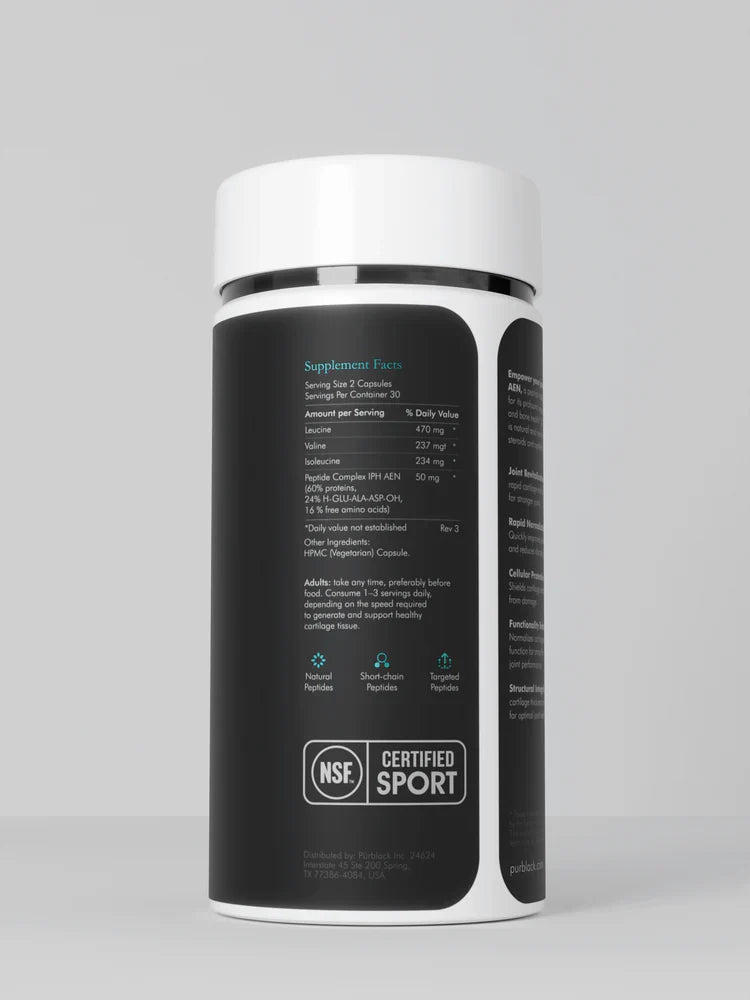 Purblack Joint+ Peptide Capsules for joint comfort and mobility