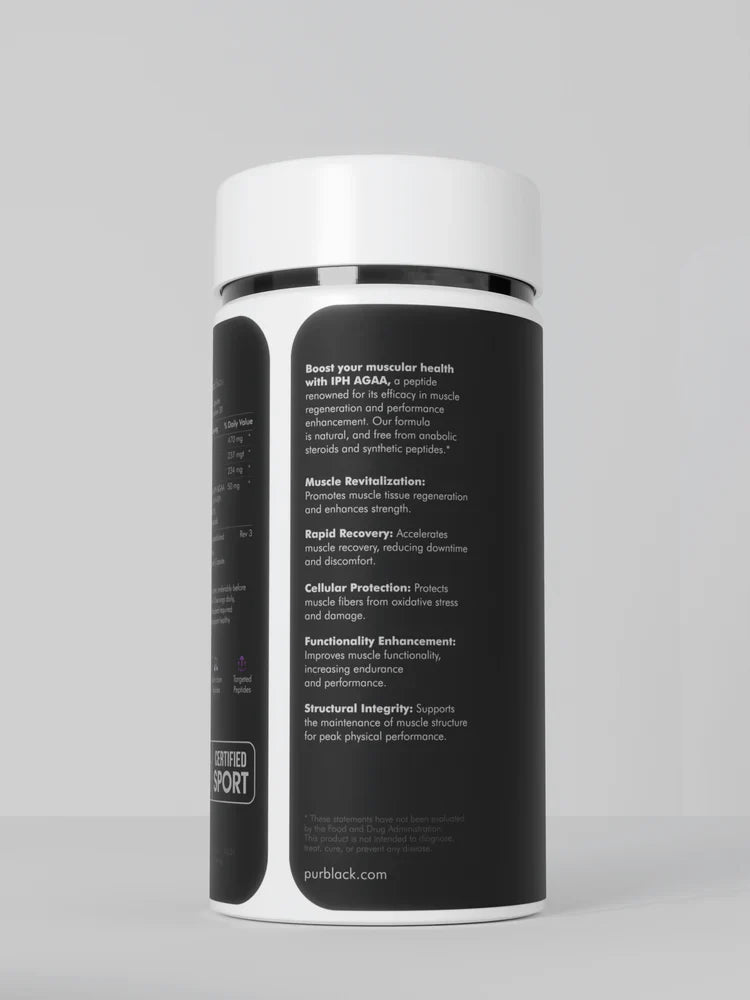 Purblack Muscle+ Peptide Capsules for muscle recovery and strength