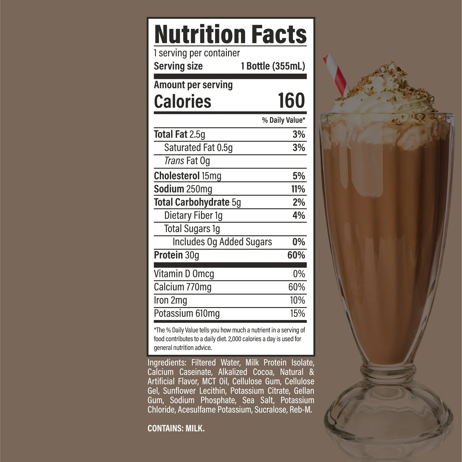 RAW Nutrition Protein Isolate RTD -   Chocolate Milkshake