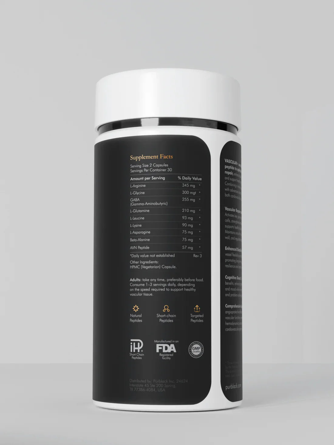 Pürblack VASCULAR+ Peptide Capsules