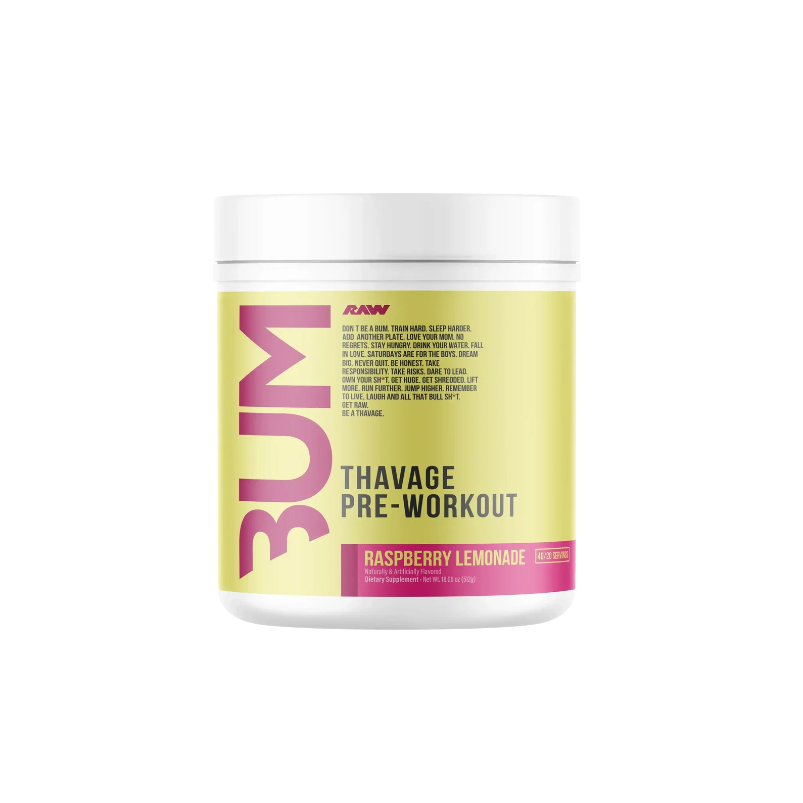 cbum thavage pre workout UK raspberry lemonade WELL-THY