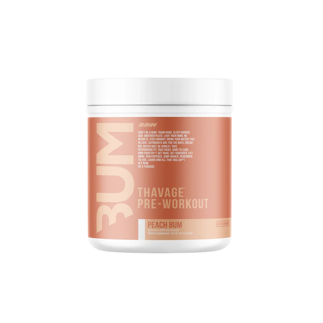 cbum thavage pre workout UK peach bum WELL-THY