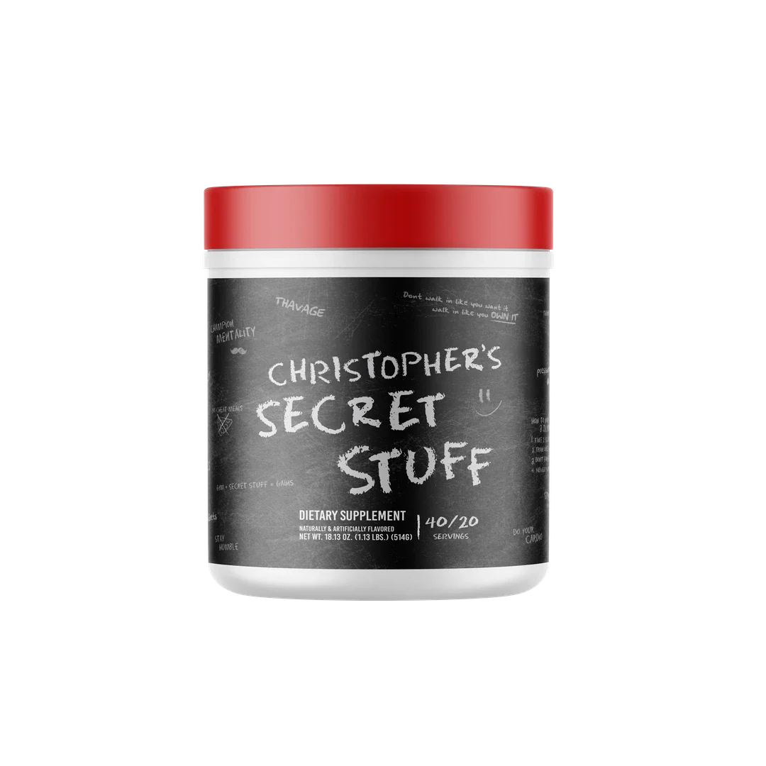 cbum thavage pre workout UK secret stuff WELL-THY