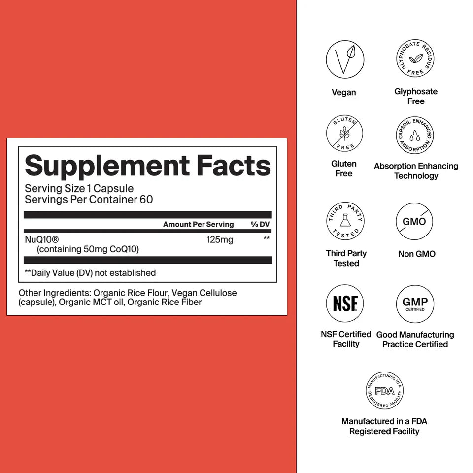 CoQ10 | NuQ10® Coenzyme Q10 Capsules | The Absorption Company