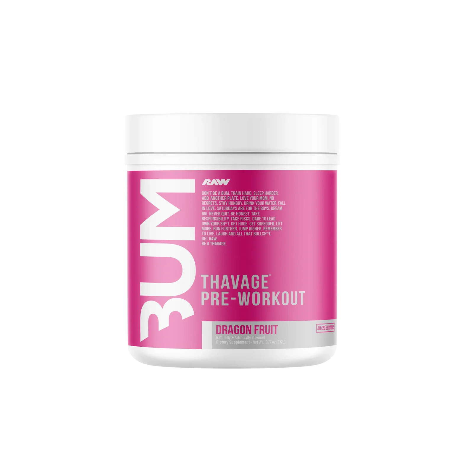 CBUM Thavage pre workout