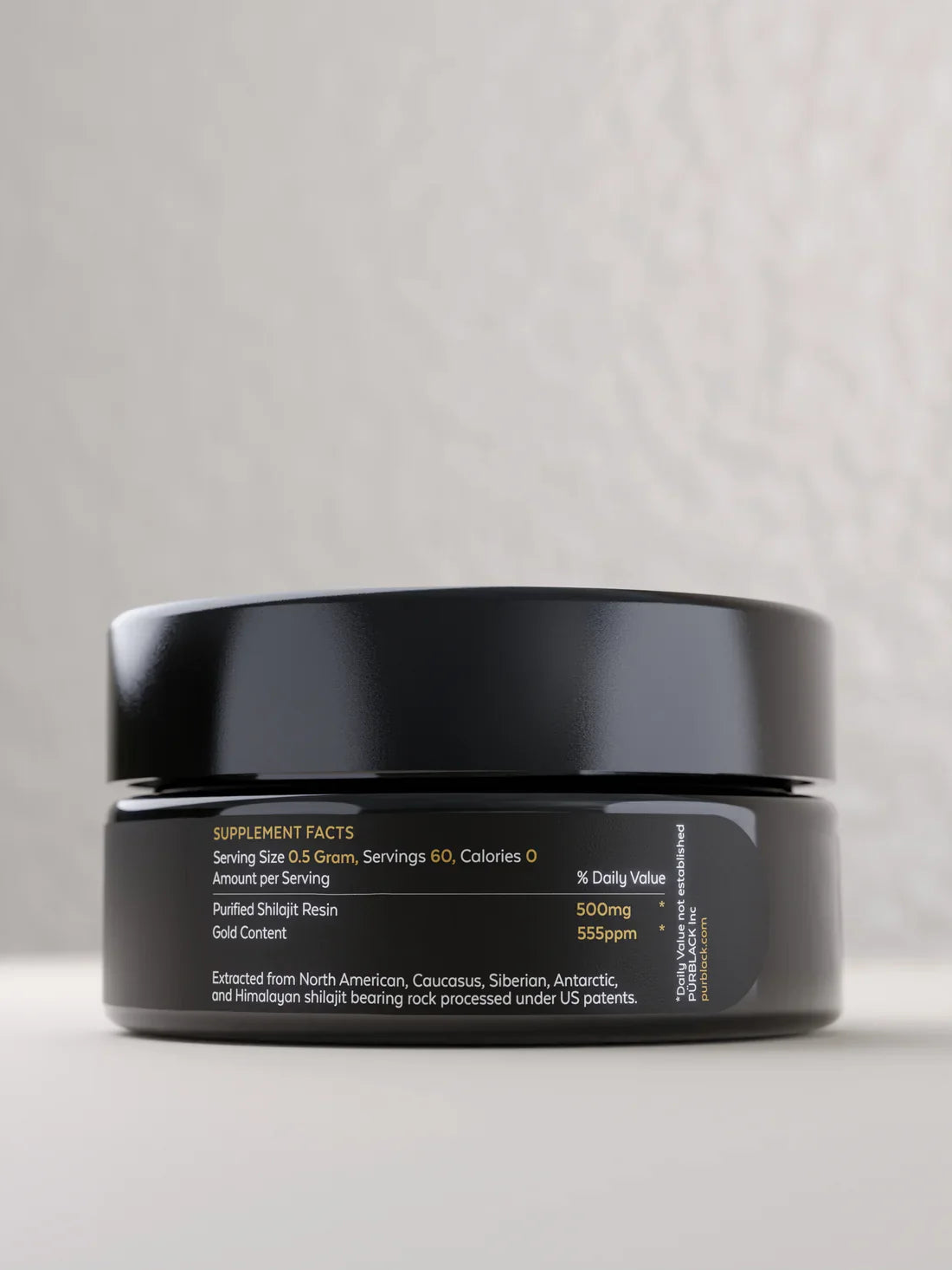 Pürblack Shilajit Resin with True Gold 555 PPM | Premium Shilajit | 30g