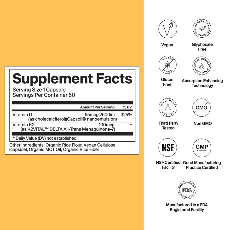 The Absorption Company Vitamin D3 + K2